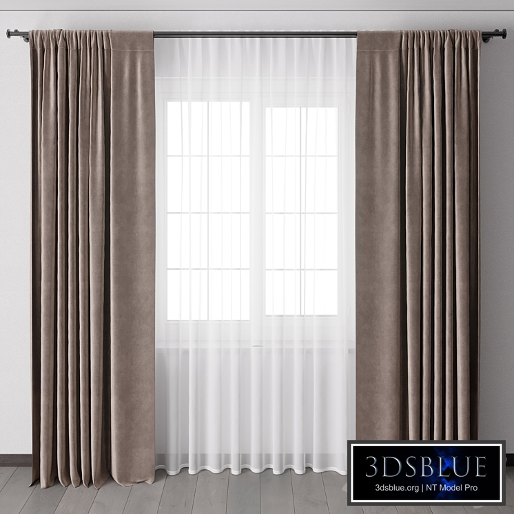 Curtains with metal curtain rod 12