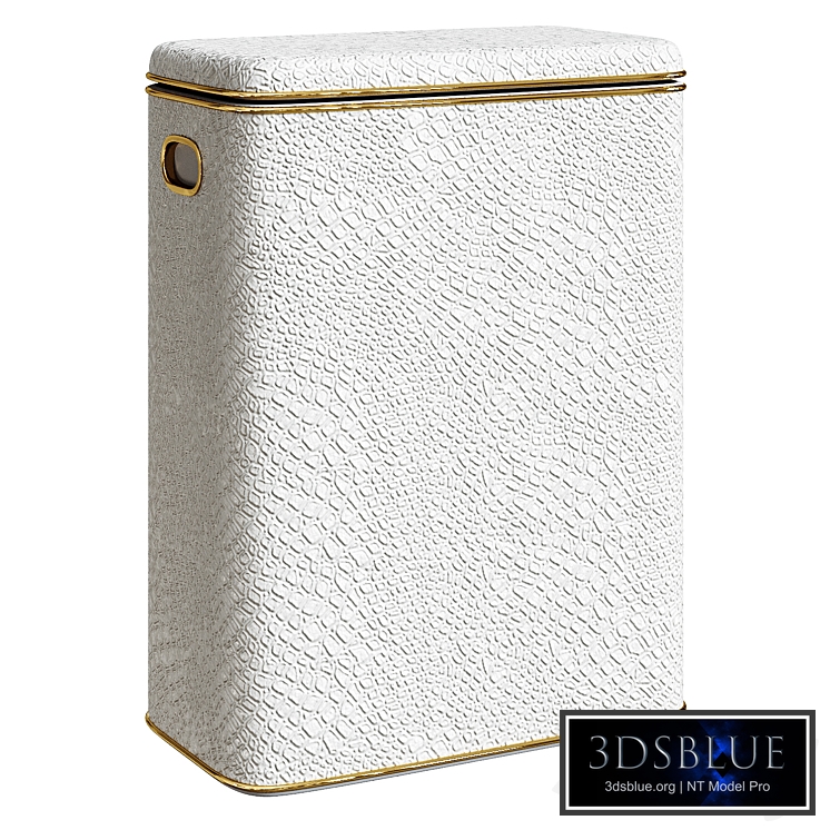 Laundry basket Geralis KWG-B white, standard