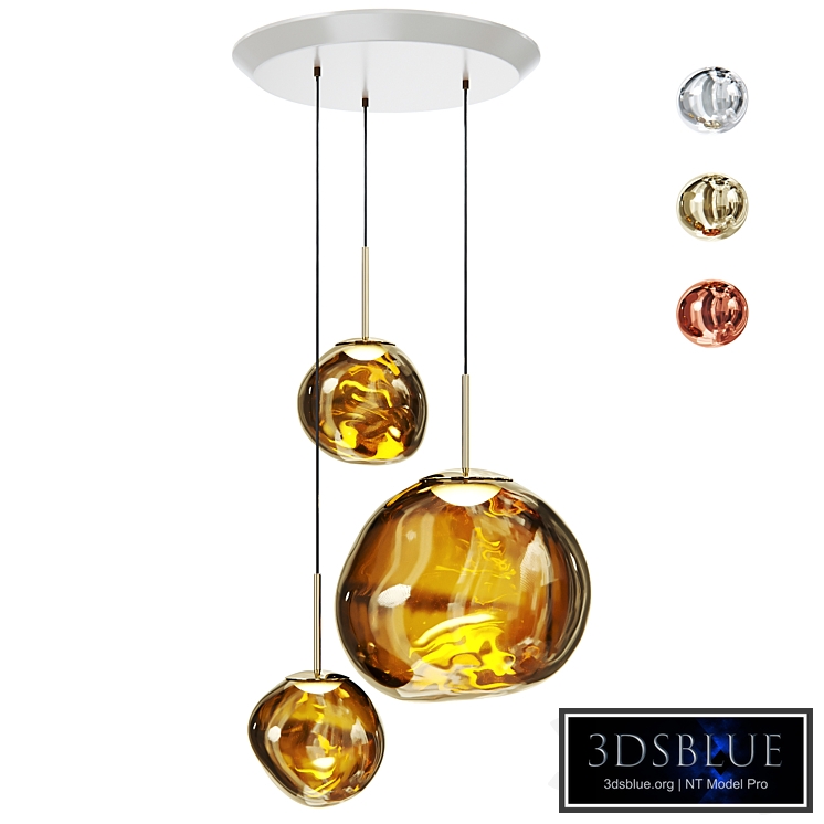 Melt Led Trio Round Pendant System by Tom Dixon