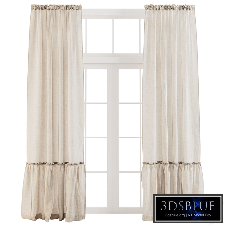 Ruffled Linen Curtains
