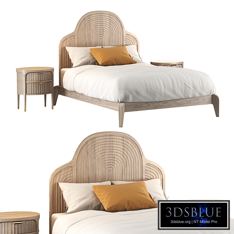 Isla Bed and Isla Nightstand