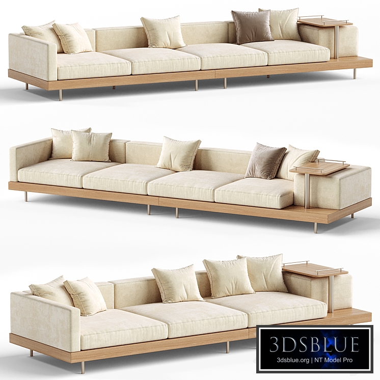 Japandi XXL Wooden Sofa 02