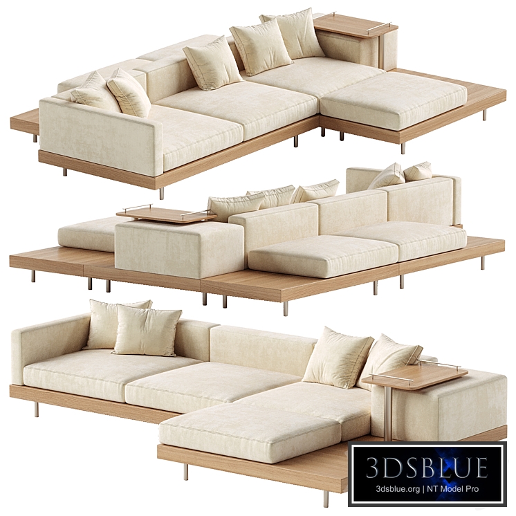 Japandi XXL Wooden Sofa 03