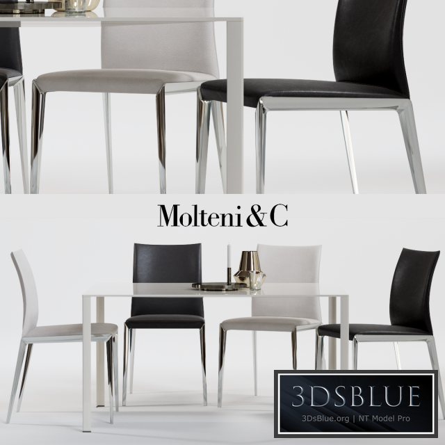 Molteni Dart Chair and Lessless Table