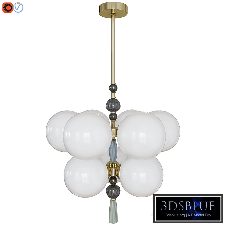 Hanging chandelier Odeon Light Exclusive Palle 5405/9