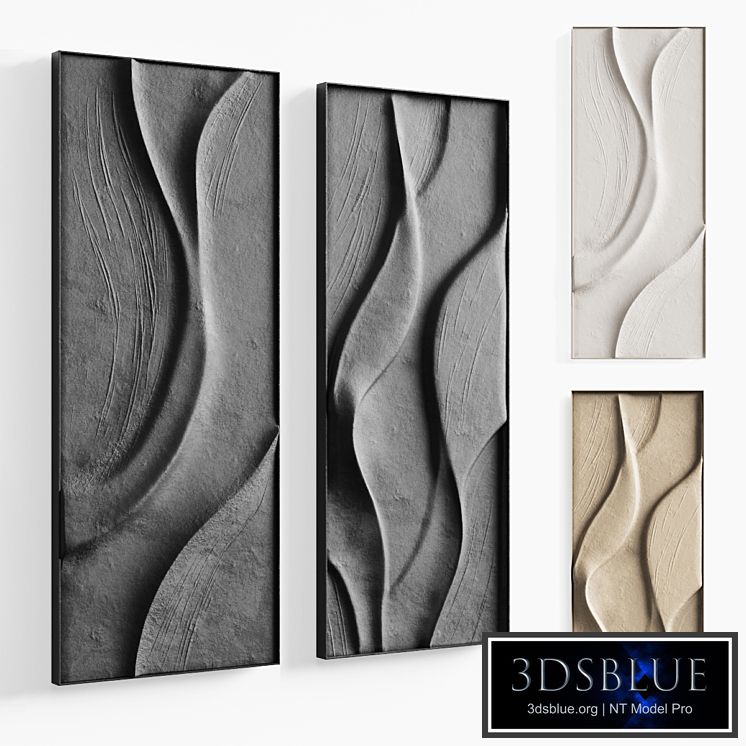 Folded wall art set 02 in three colors