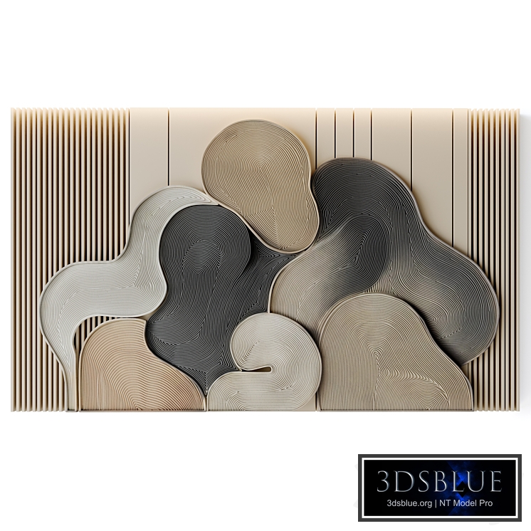 Wall panel with curls