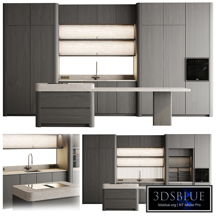 kitchen cabinet with island 01