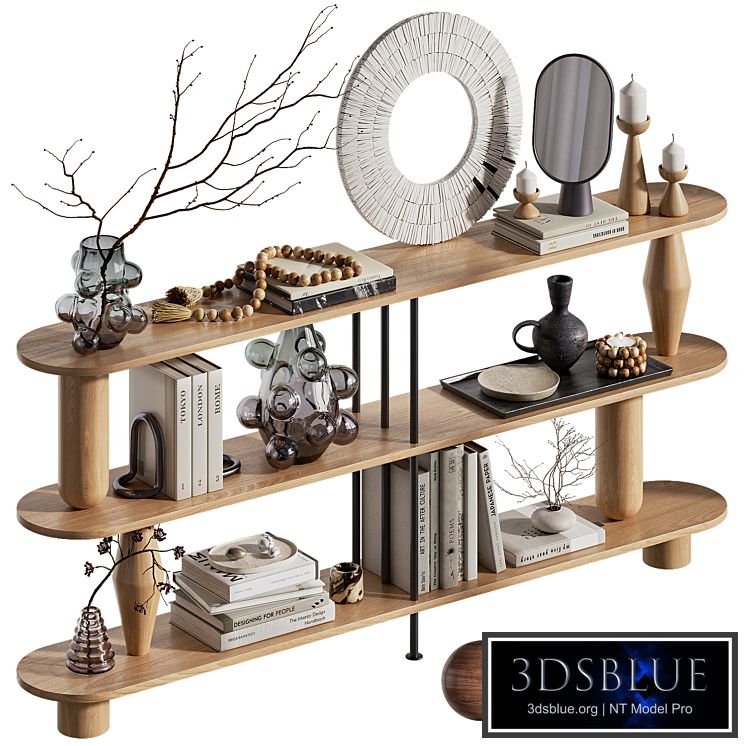 Shelf with decor VAZOO 2 regal - 3 long shelves