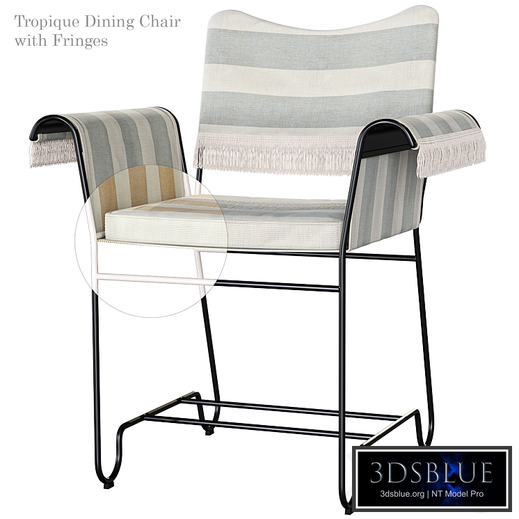 Tropique Dining Chair with Fringes by GUBI