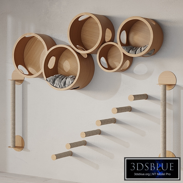 Wooden Home for Cats 2 colors