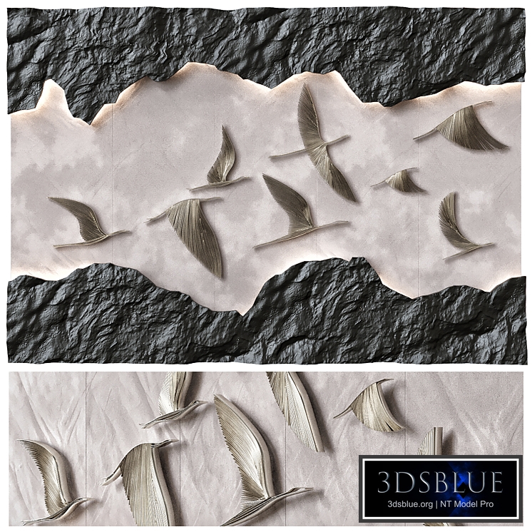 Fresq geo Cranes pano