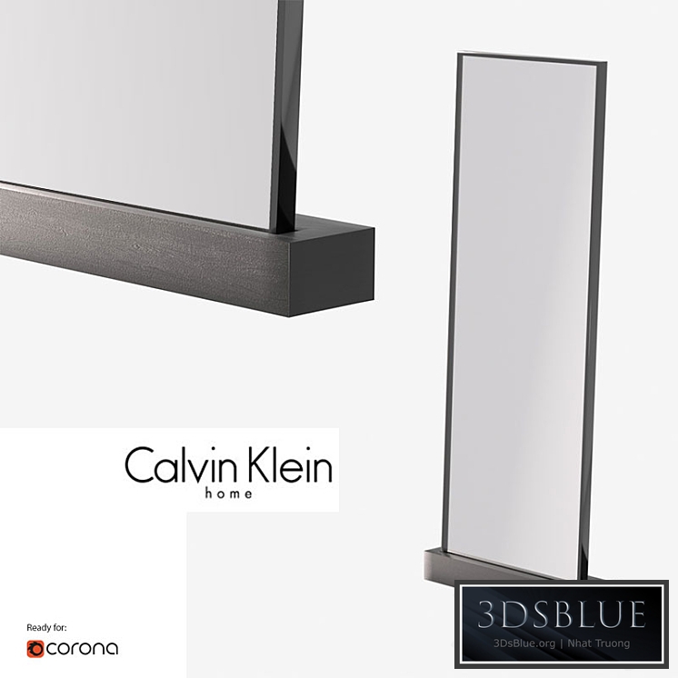Clavin Klein walnut floor mirror