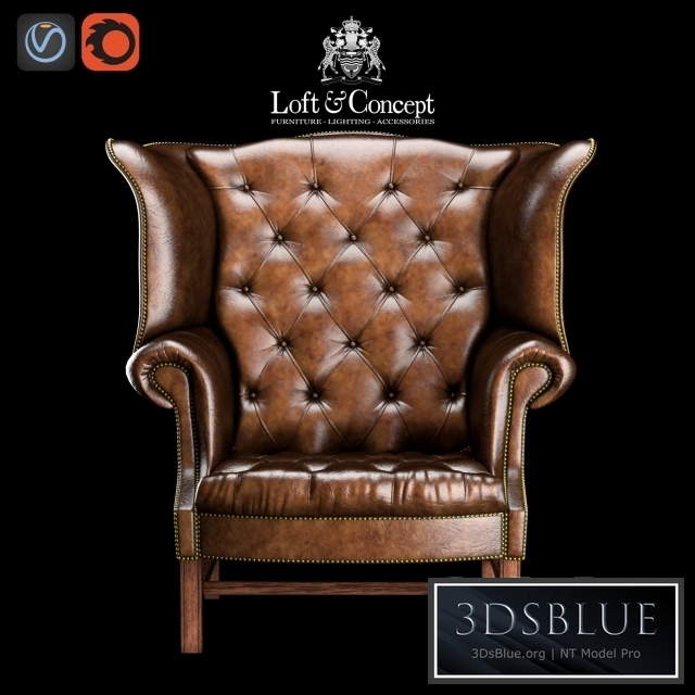 CHESTERFIELD HIGH BACK WING CHAIR