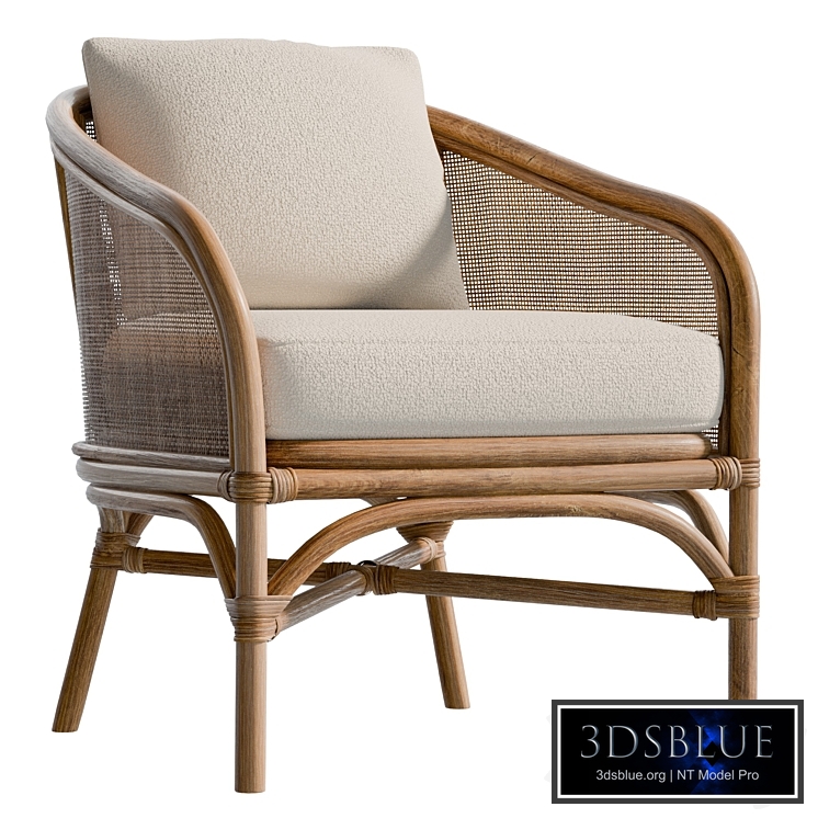 Captiva Rattan Upholstered Accent Chair