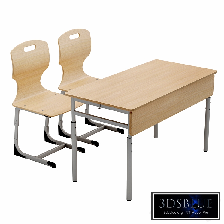 Chairs and double student desk Erudite FM-Imperial