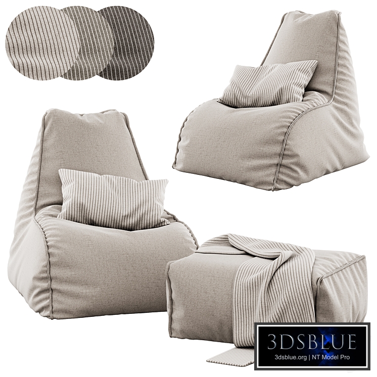 Beanbag chair and pouf by Magma