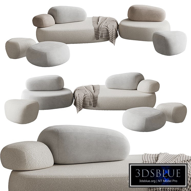 Pebble Rubble Sofa by Moroso