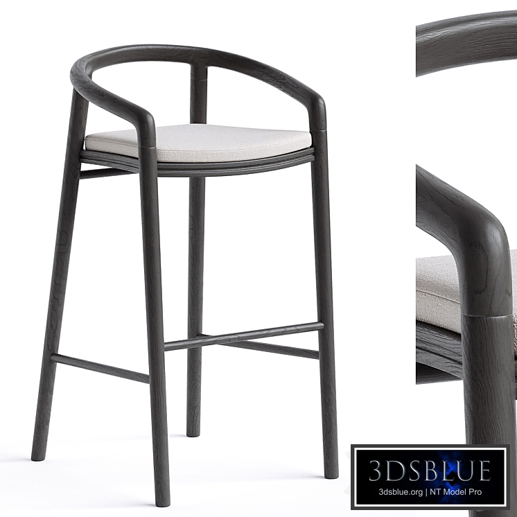 Solid Bar Stool with back Manutti