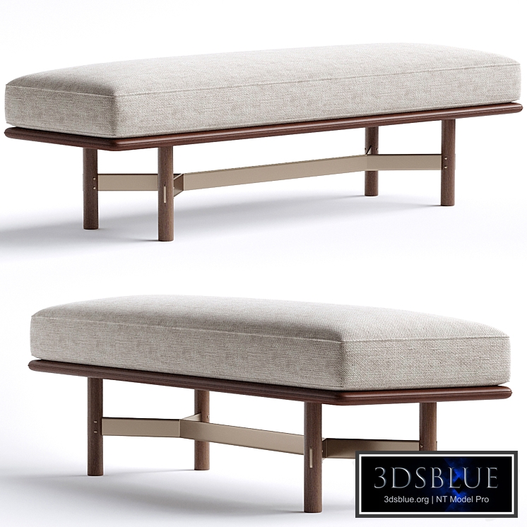 Stilt Contemporary Style Uplostered fabric bench by District Eight