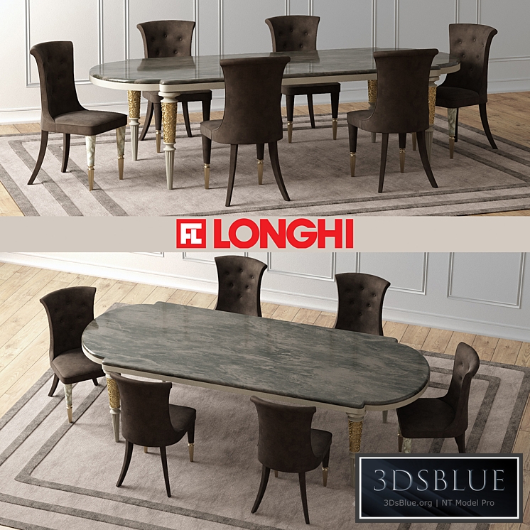 LAYTON Marble Table &amp; MARION Chairs
