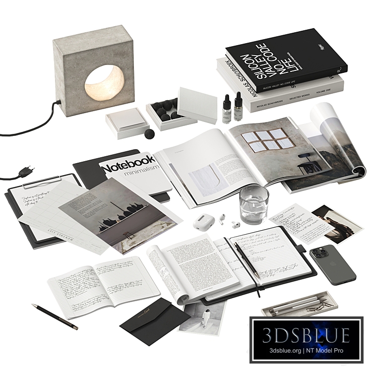 White | Black decor for the workplace