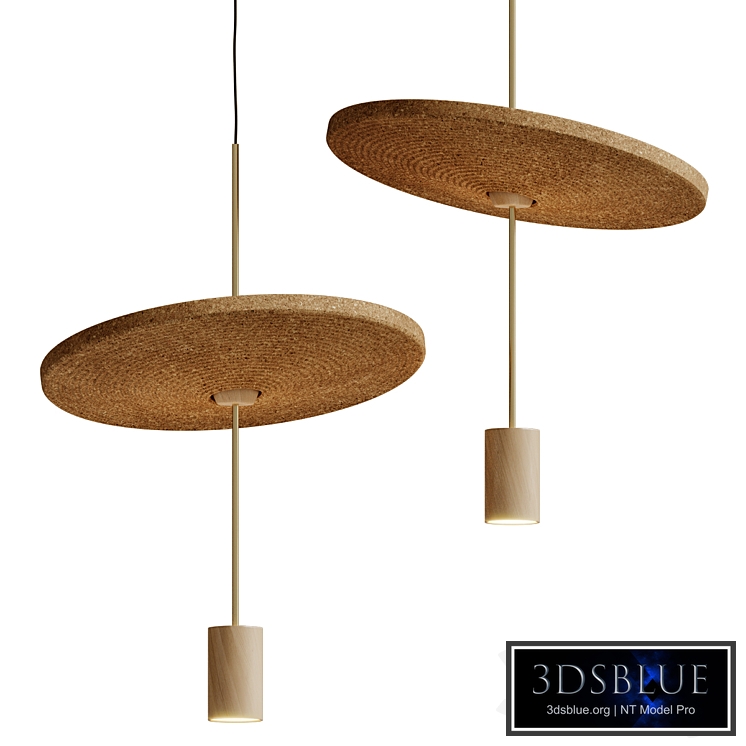 Acoustic suspension lamp Calma C light cork Luxcambra