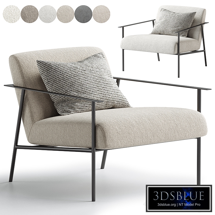 Tracy Fabric Lounge Chair Beige