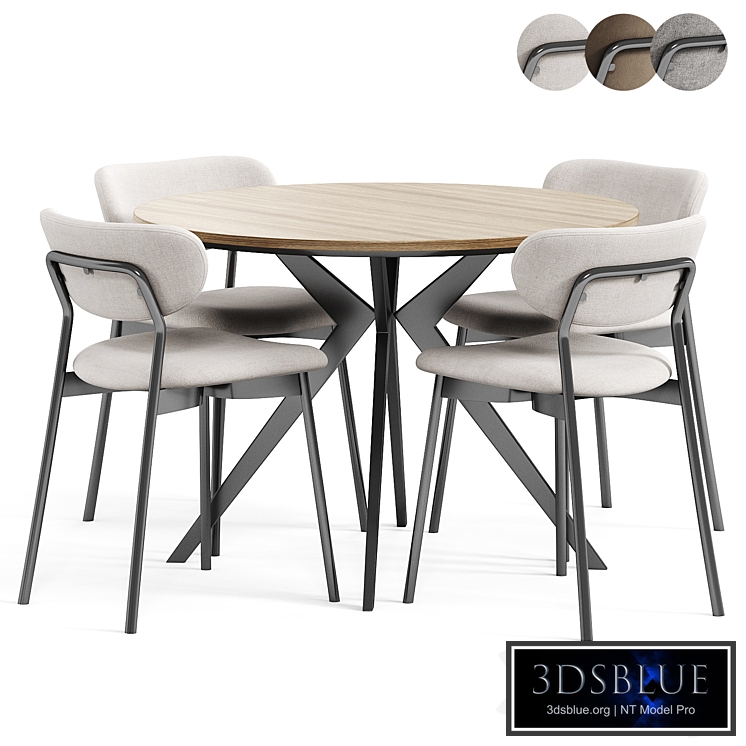 Dining Set Aleks Beige chair