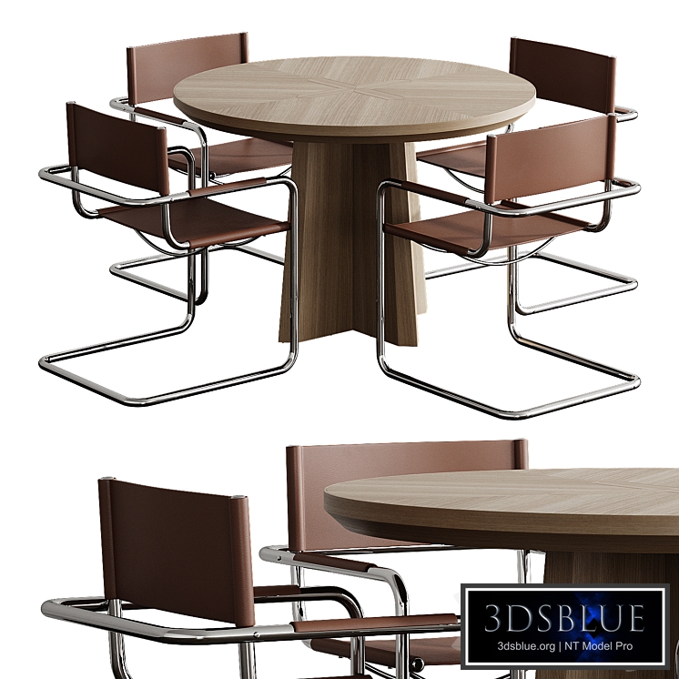 Table CROSS ROUND by bino home with chairs MOMO HOME Store