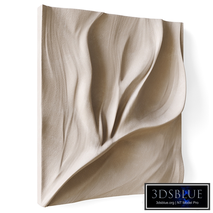 Wall sculpture with plant pattern