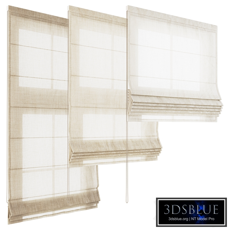 Linen Tulle Roman Shade