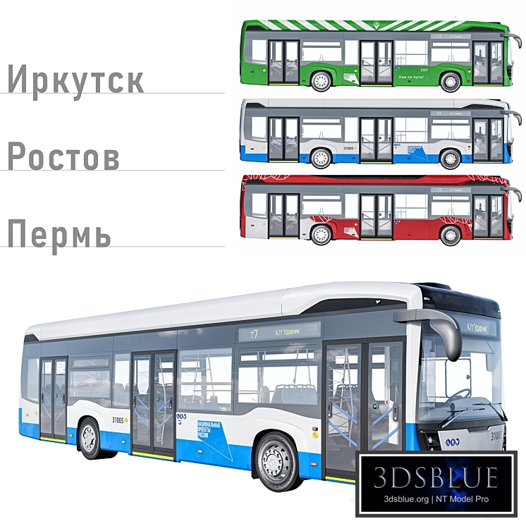 Electric bus: Perm, Rostov, Irkutsk