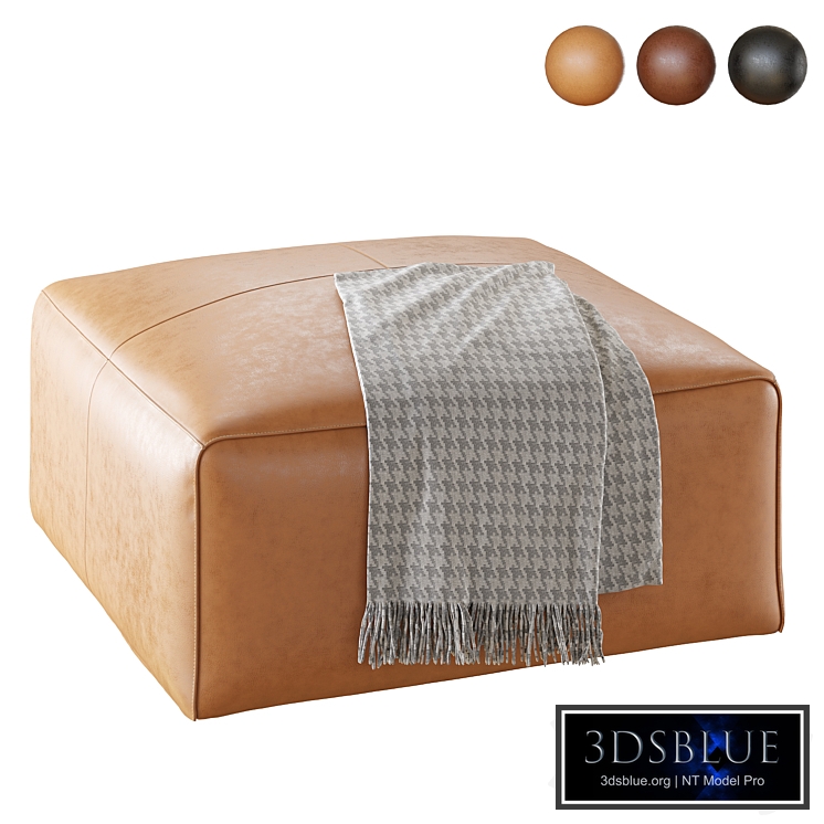 Leo Motion Leather Ottoman from West Elm