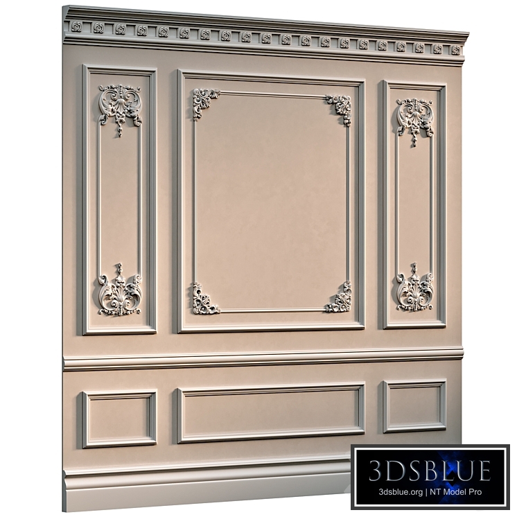 Wall with plaster decor 006