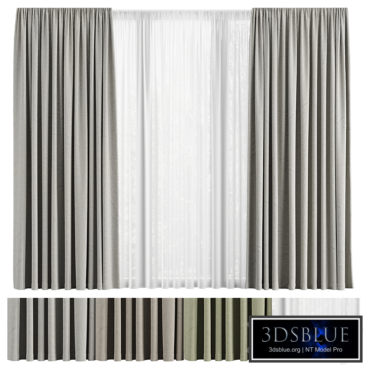 Curtains and tulle Curtains Set 03