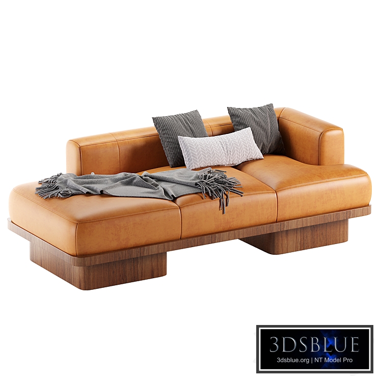 SERAFIN 81 BROWN LEATHER DAYBED