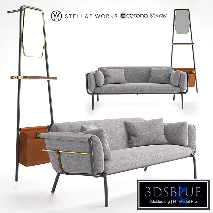 STELLAR WORKS Valet Love Seat &amp; Hallway