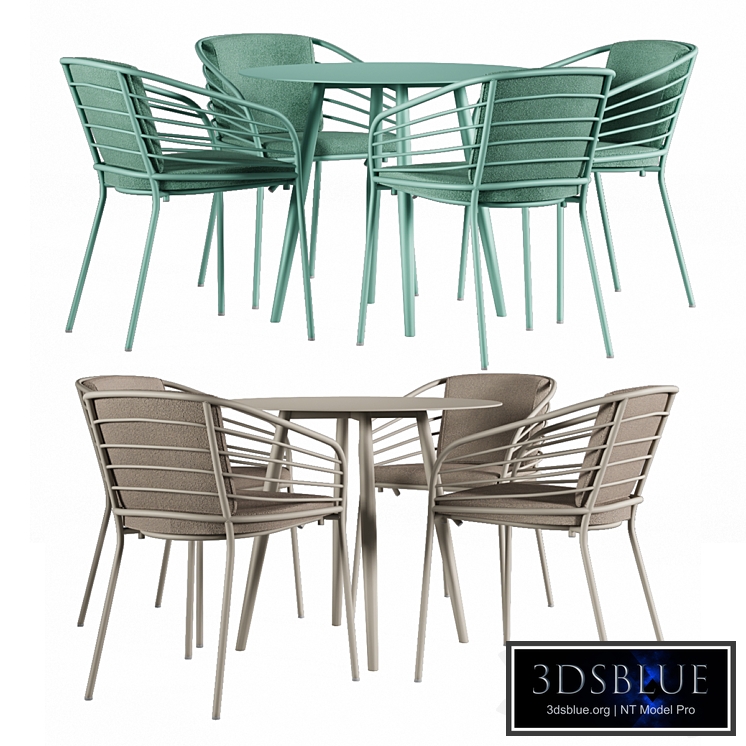 Cancún outdoor cafe table and chair set by BoConcept