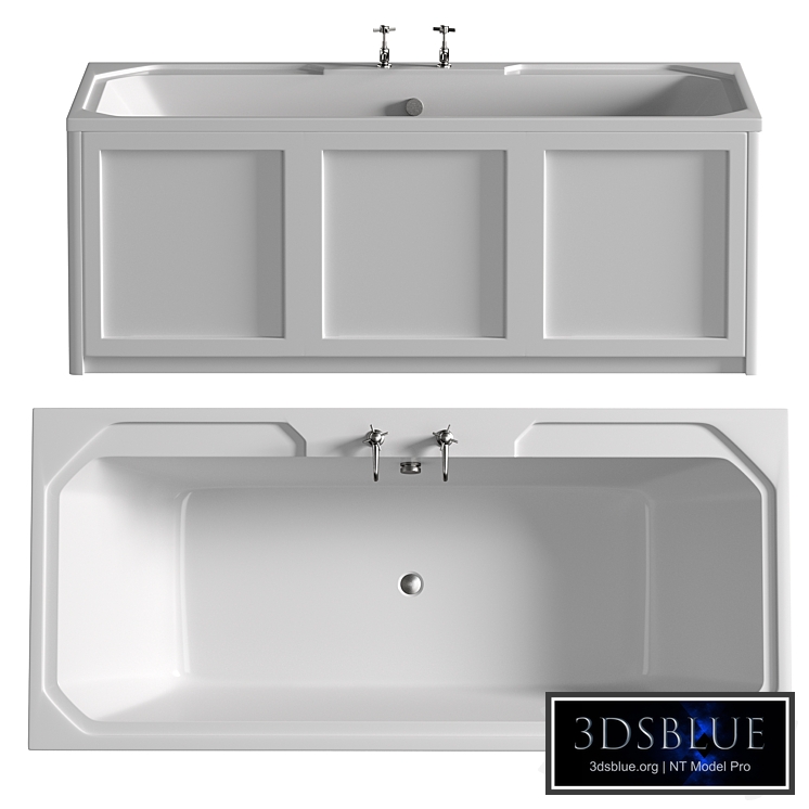 Butler & Rose Art Deco Double Ended Straight Bath - 1800 x 800mm