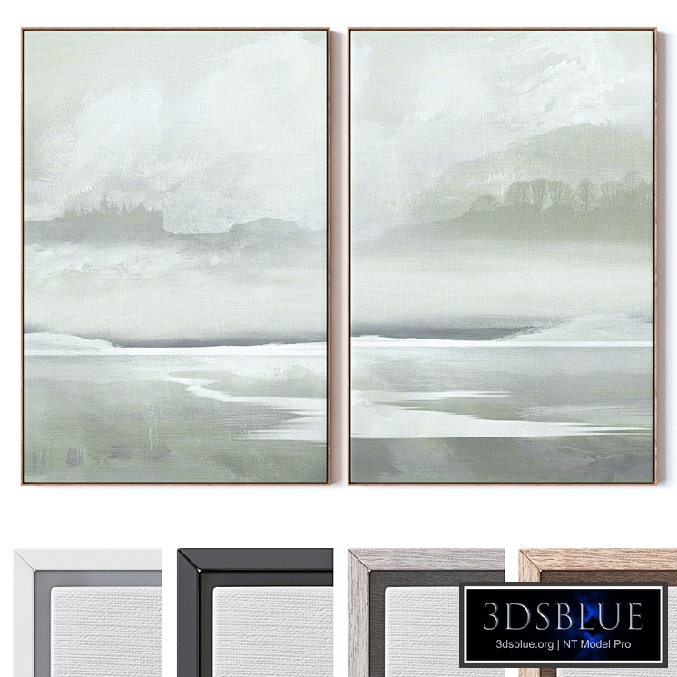 Set of large wall paintings 3164