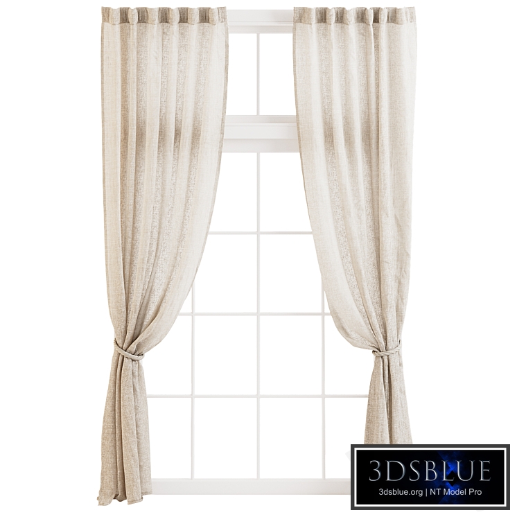 Linen Curtains with Rope Tiebacks