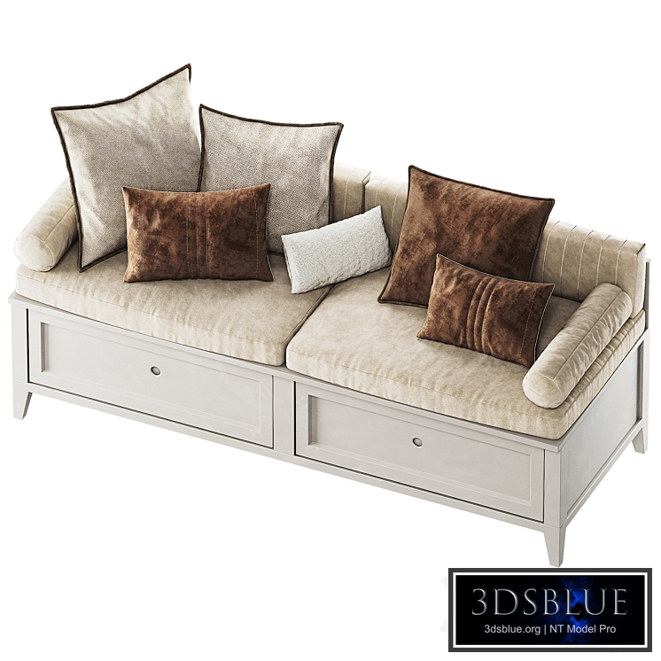 Pillows set window, soft area, hallway