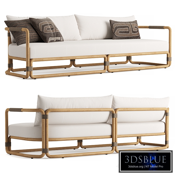 RH MARO TEAK SOFA 96