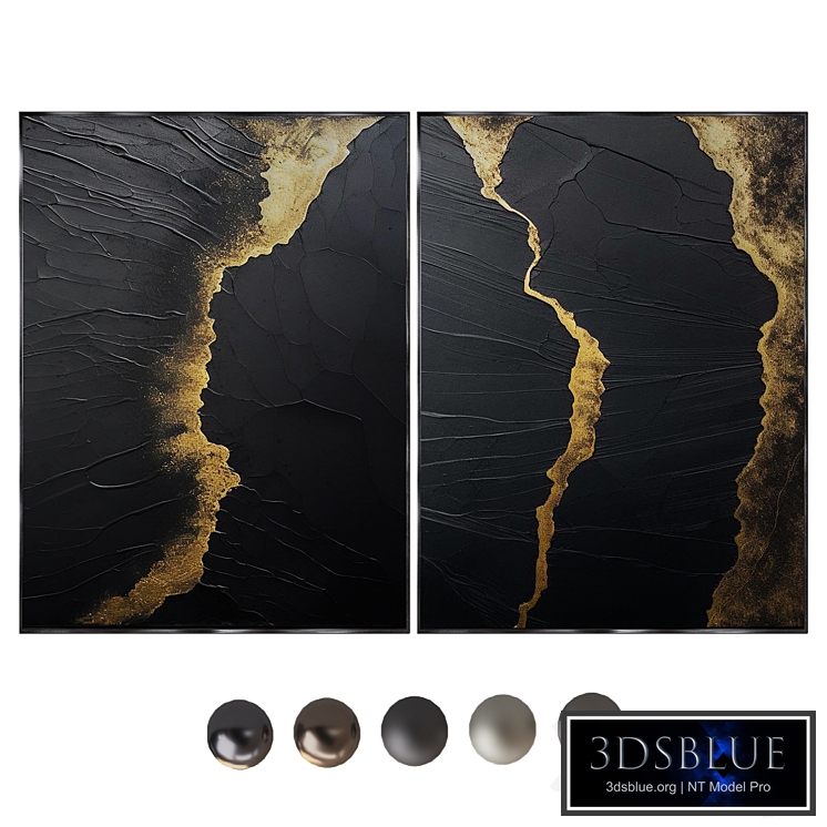 MINIMALIST ABSTRACT PAINTING ABAV493 and 498