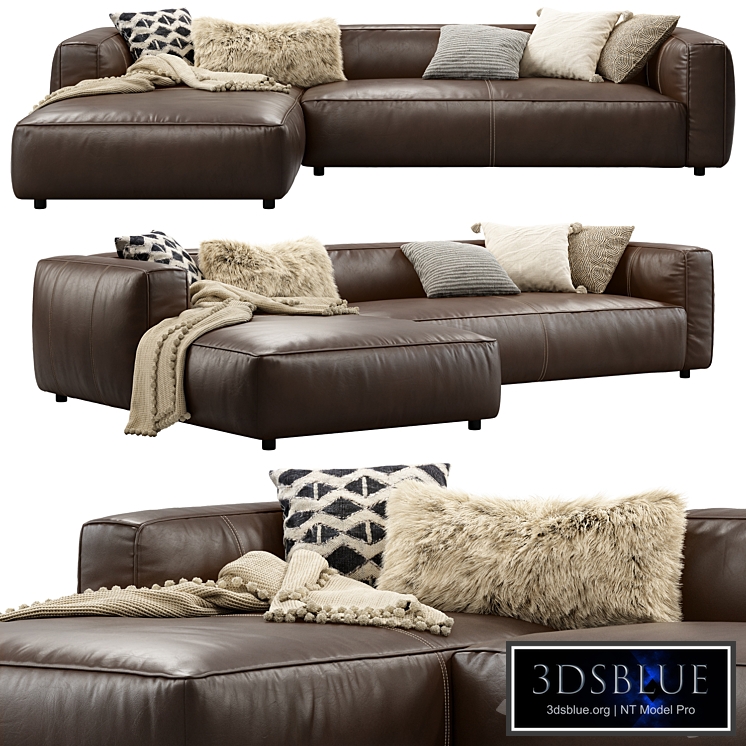 Joybird Jaxon Sectional Leather Sofa