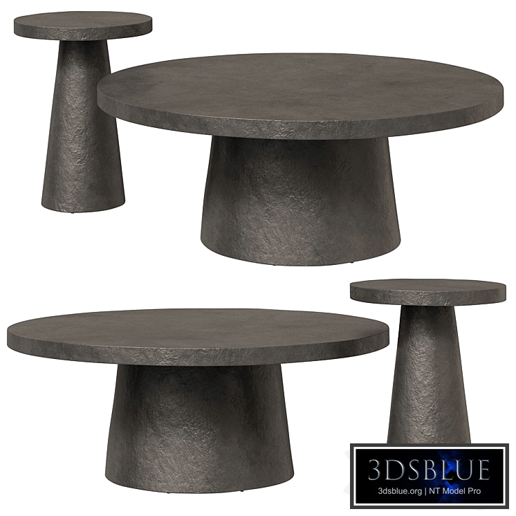 Crate and Barrel tables Willy Charcoal