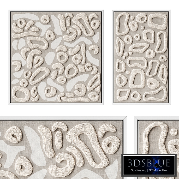 Artwork canvases with soft fabric elements