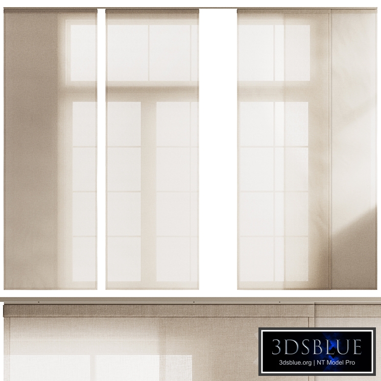 Linen Tulle Panel Blinds