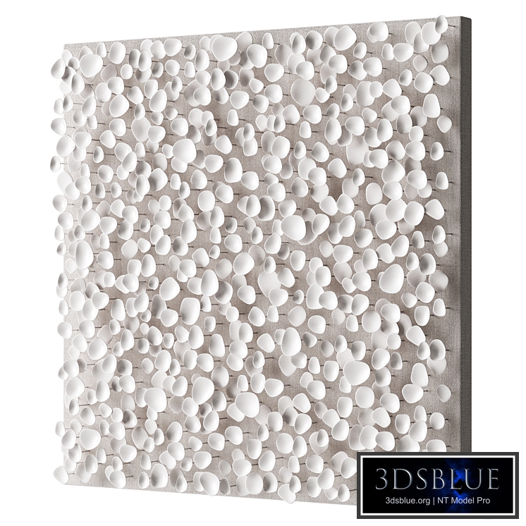 Art canvas with white petals